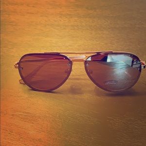 Aviator style sunglasses.